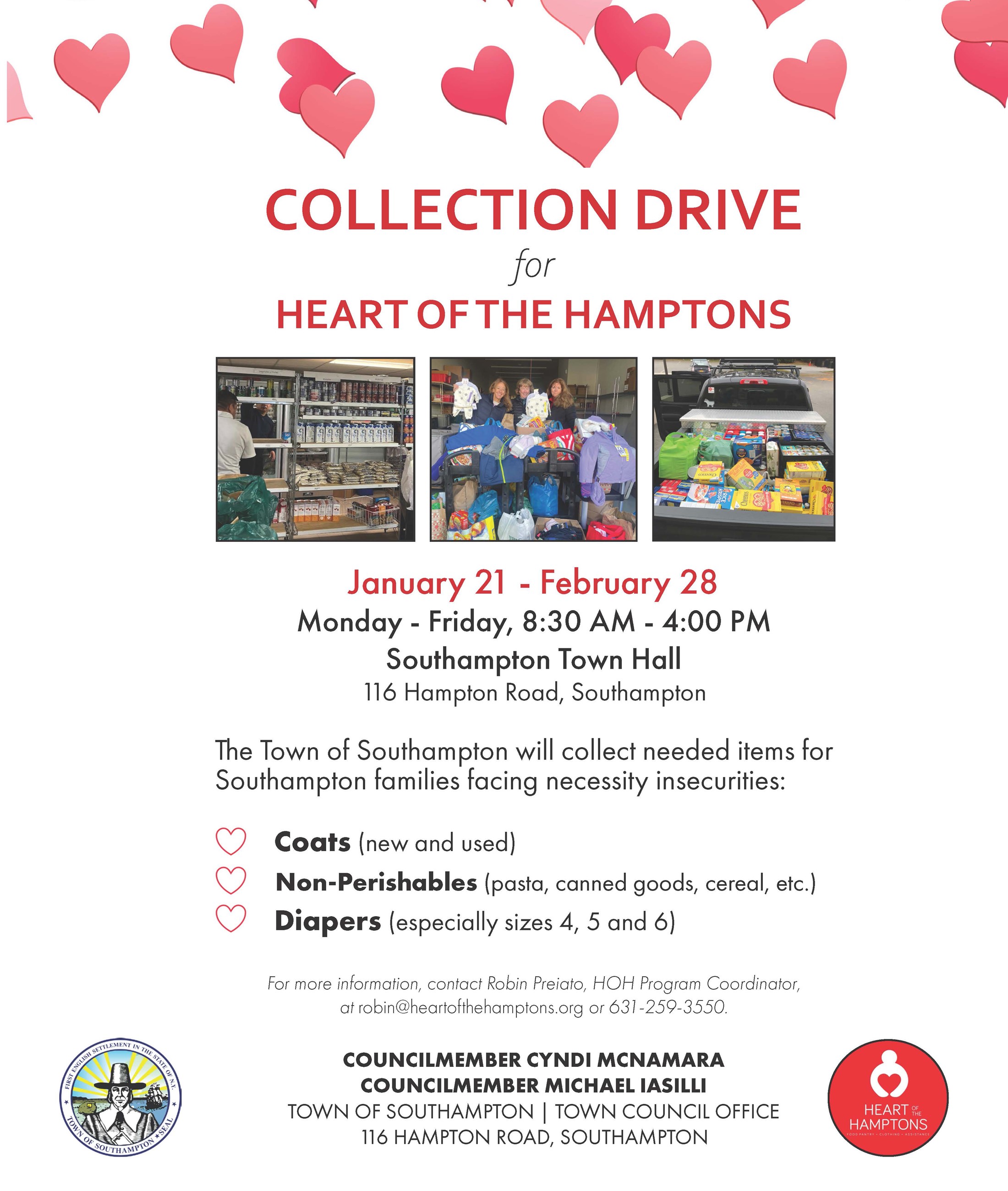 Collection Drive for Heart of the Hamptons